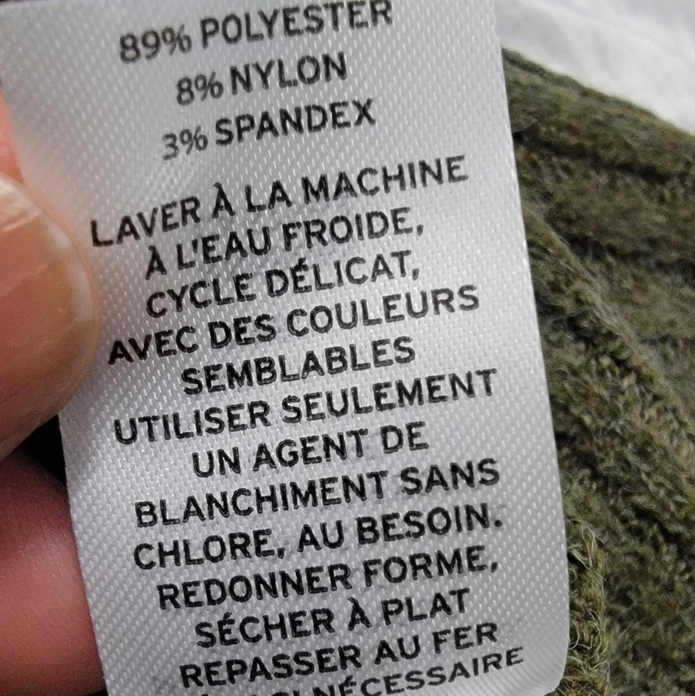BP Olive Green Long Sleeve Cowl Neck Pull-Over‎ Sweater Size XS - Picture 7 of 10